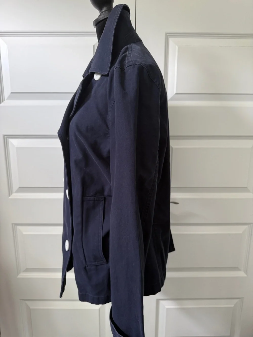 J. Crew Navy Double-Breasted Peacoat with White Buttons - Picture 2 of 7